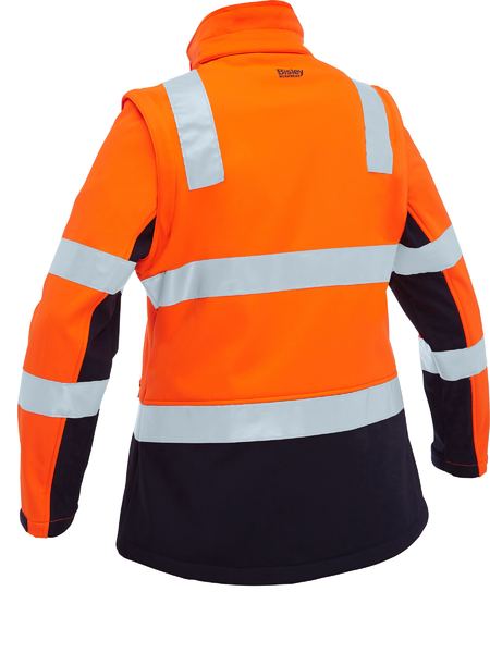 Women's Taped Two Tone Hi Vis 3-in-1 Soft Shell Jacket - BJL6078T