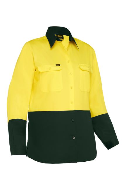 Women's Cool Lightweight Hi Vis Drill Shirt - BL6895