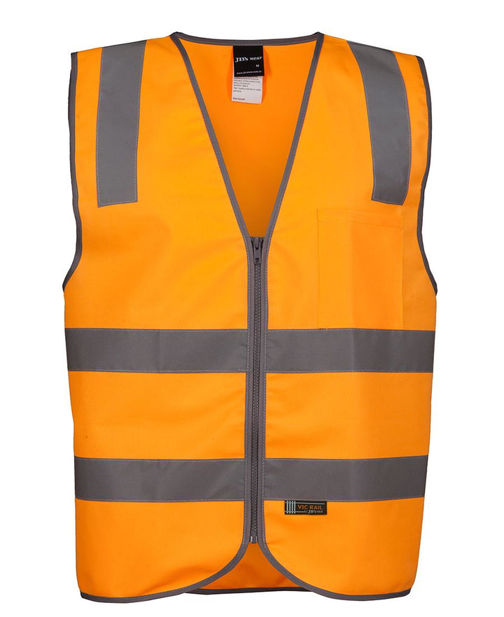 JB's Vic Rail (D+N) Zip Safety Vest - 6DVSV