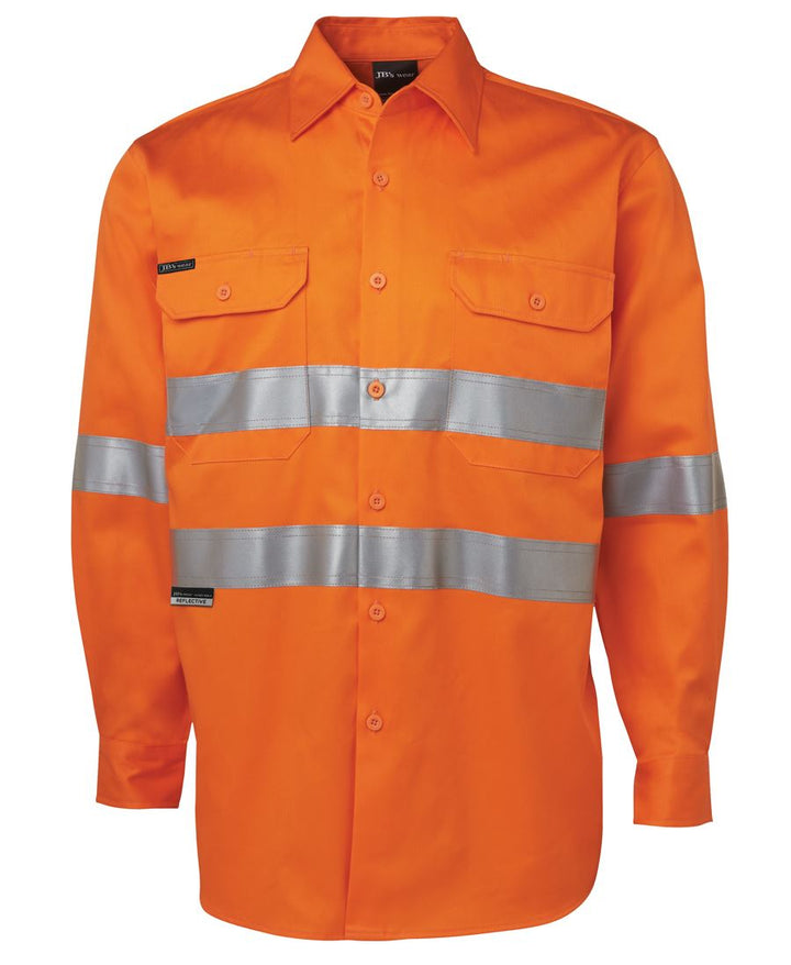 JB's Long Sleeve 190g Work Shirt With Reflective Tape - 6HDNL