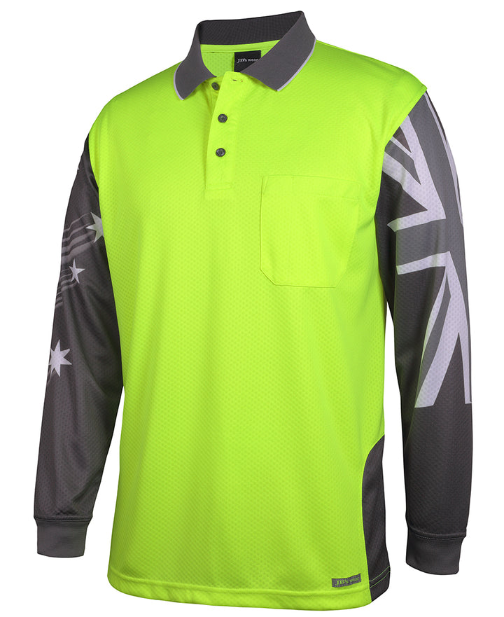 JB's Hi Vis Long Sleeve Southern Cross Polo - 6HSCL