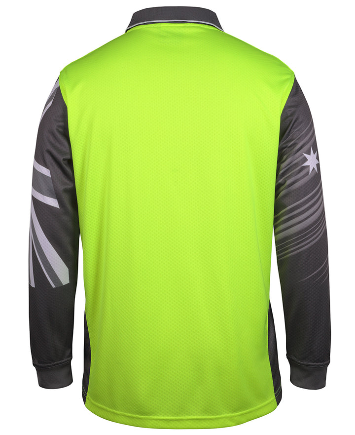 JB's Hi Vis Long Sleeve Southern Cross Polo - 6HSCL