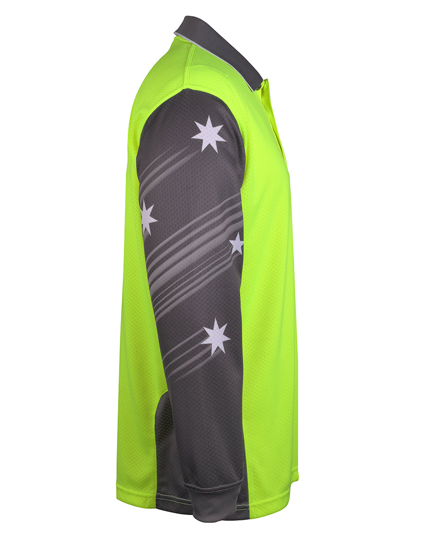 JB's Hi Vis Long Sleeve Southern Cross Polo - 6HSCL