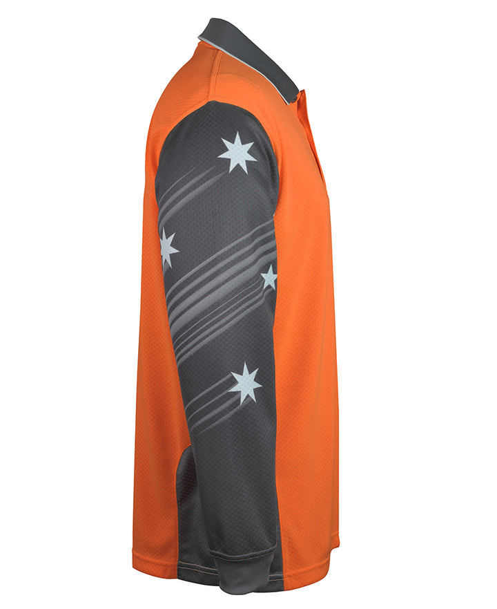 JB's Hi Vis Long Sleeve Southern Cross Polo - 6HSCL