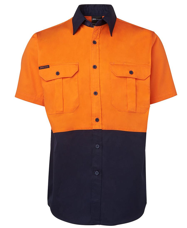 JB's Hi Vis Short Sleeve 190g Work Shirt - 6HWS