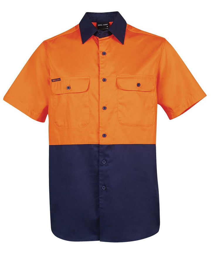 JB's Hi Vis Short Sleeve 150g Work Shirt - 6HWSS