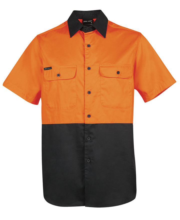 JB's Hi Vis Short Sleeve 150g Work Shirt - 6HWSS