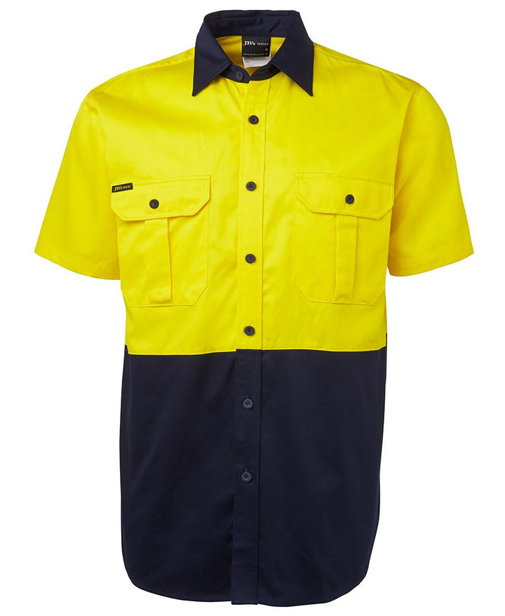 JB's Hi Vis Short Sleeve 190g Work Shirt - 6HWS