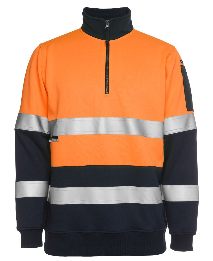 JB's Hi Vis (D+N) 1/2 Zip Fleecy Sweat - 6HZFS