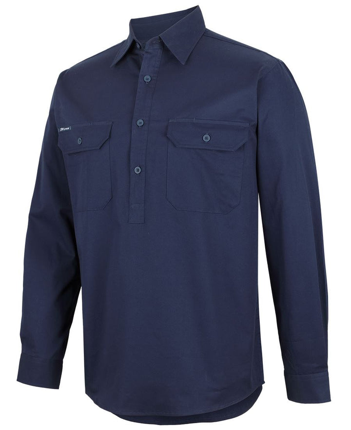 JB's Close Front Long Sleeve 150G Work Shirt - 6WLCF