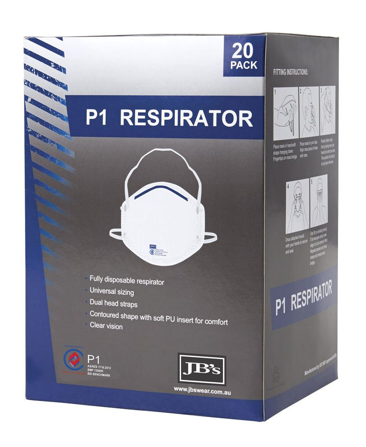 Jb’s P1 Respirator (20PC) - 8C001