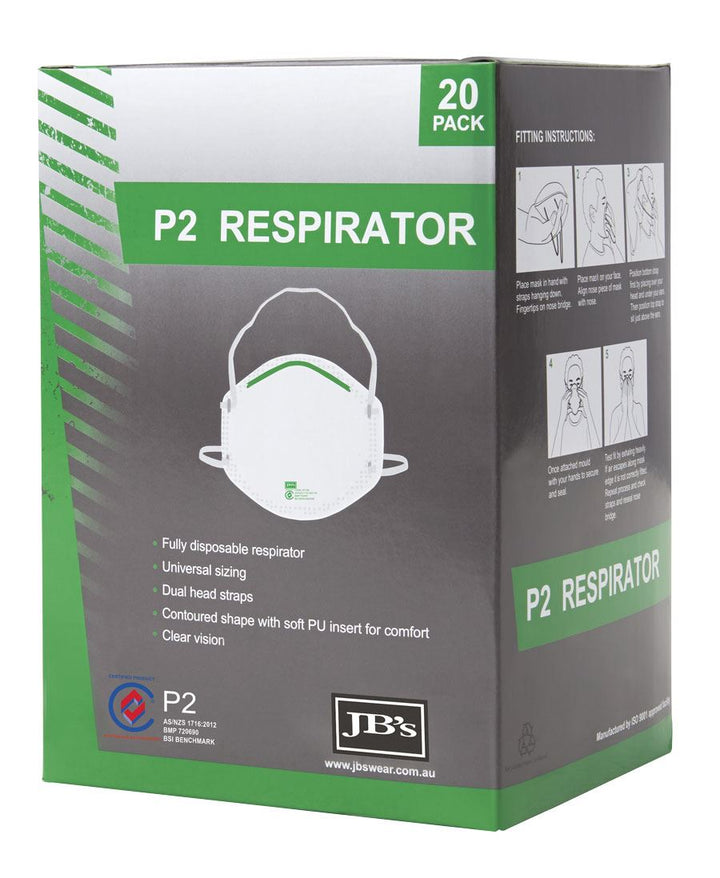 Jb’s P2 Respirator (20PC) - 8C100