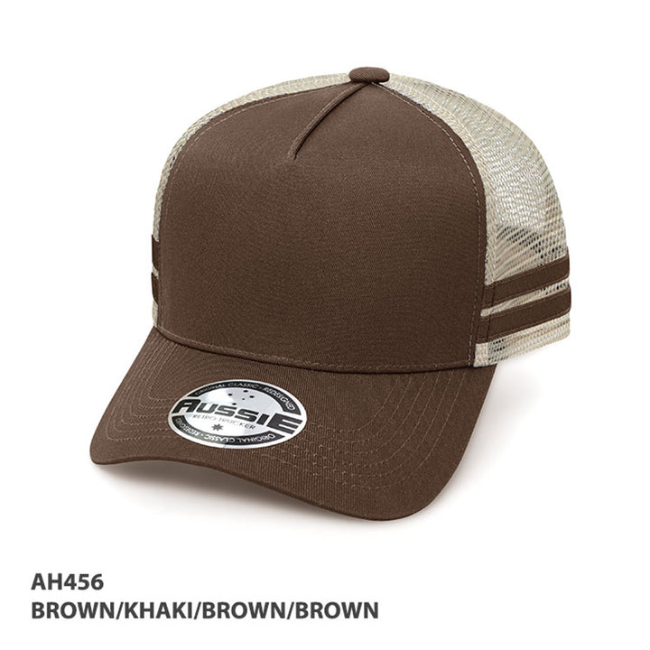 A-Frame Striped Trucker Cap - AH456/HE456