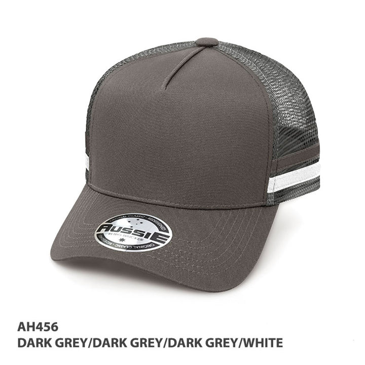 A-Frame Striped Trucker Cap - AH456/HE456