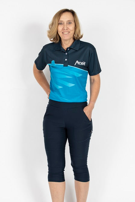 Aceit Ladies Bowls Stretch 3/4 Trouser Pants- LS34200AU | Offical Bowls Australia Licenced