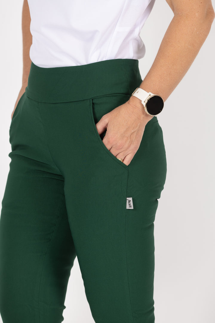 Aceit Ladies Bowls Stretch 3/4 Trouser Pants- LS34200AU | Offical Bowls Australia Licenced