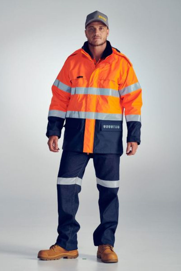 Taped Hi Vis Fr Wet Weather Shell Jacket - BJ8110T