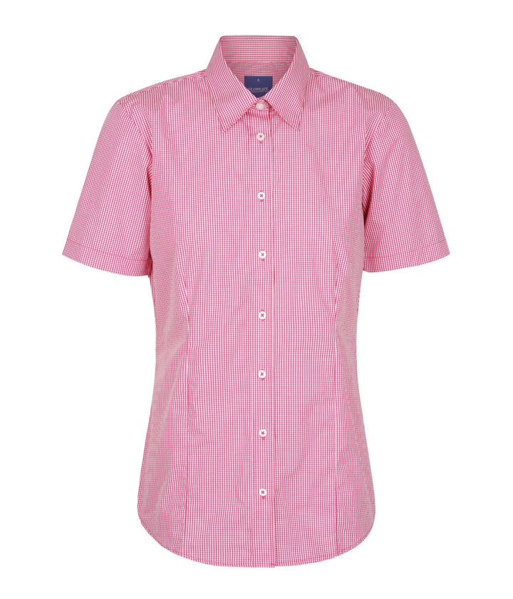 Women's Gingham Short Sleeve Shirt - 1637WS (3 colours)