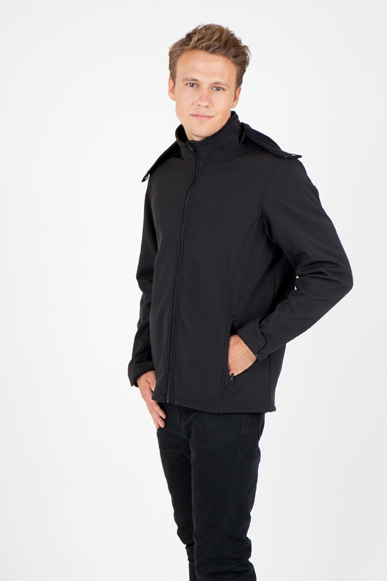 Men's Soft Shell Hooded Jacket - J483HZ