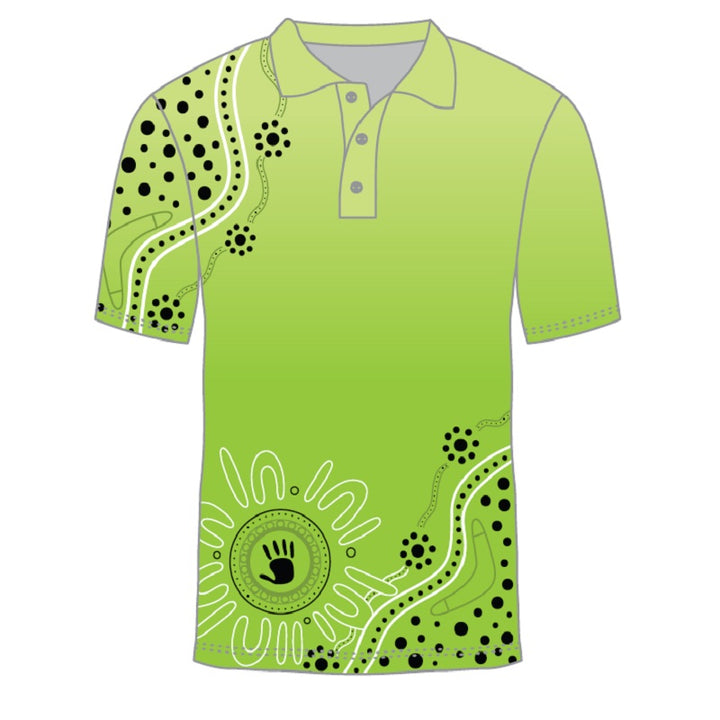 Custom Indigenous Polo Shirt - Kali Rainforest