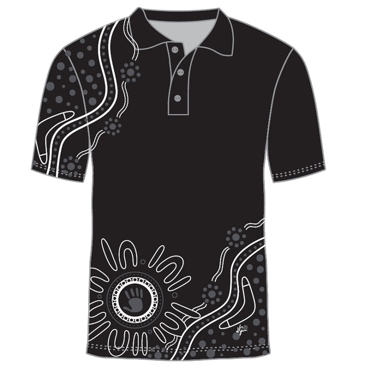 Custom Indigenous Polo Shirt - Kali Rainforest