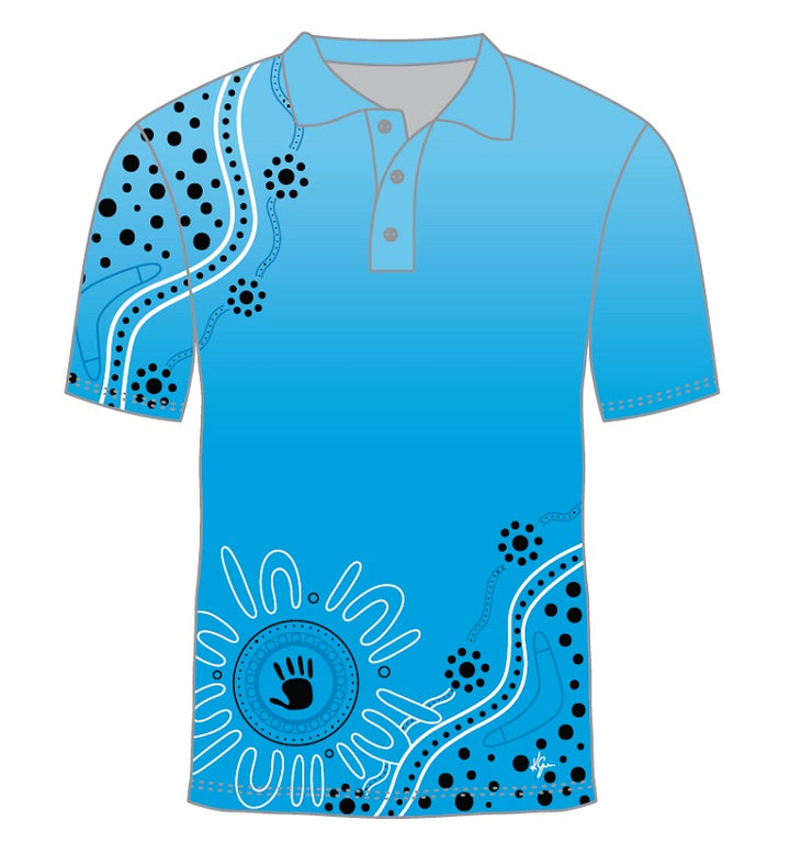 Custom Indigenous Polo Shirt - Kali Rainforest