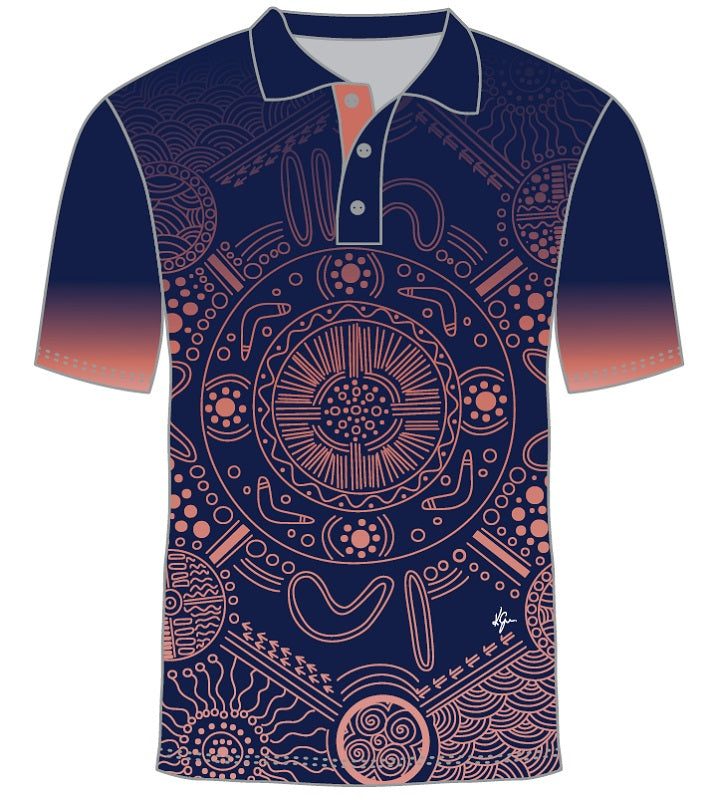 Custom Indigenous Polo Shirt - Kaya Dreaming