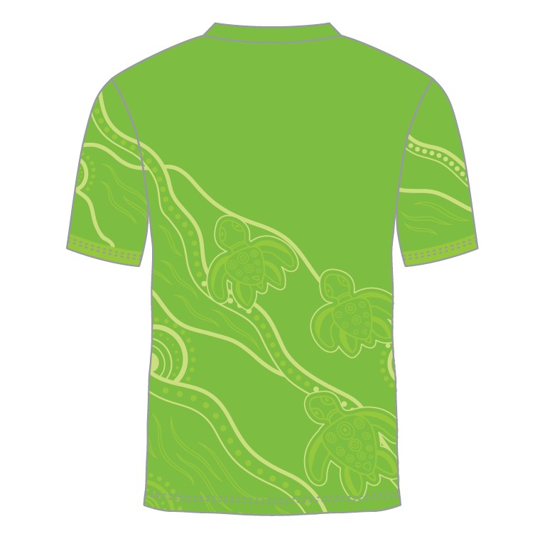 Custom Indigenous Designed Polo Shirt - River Turtle