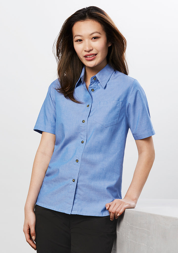 Women's Chambray Short Sleeve Shirt - LB6200