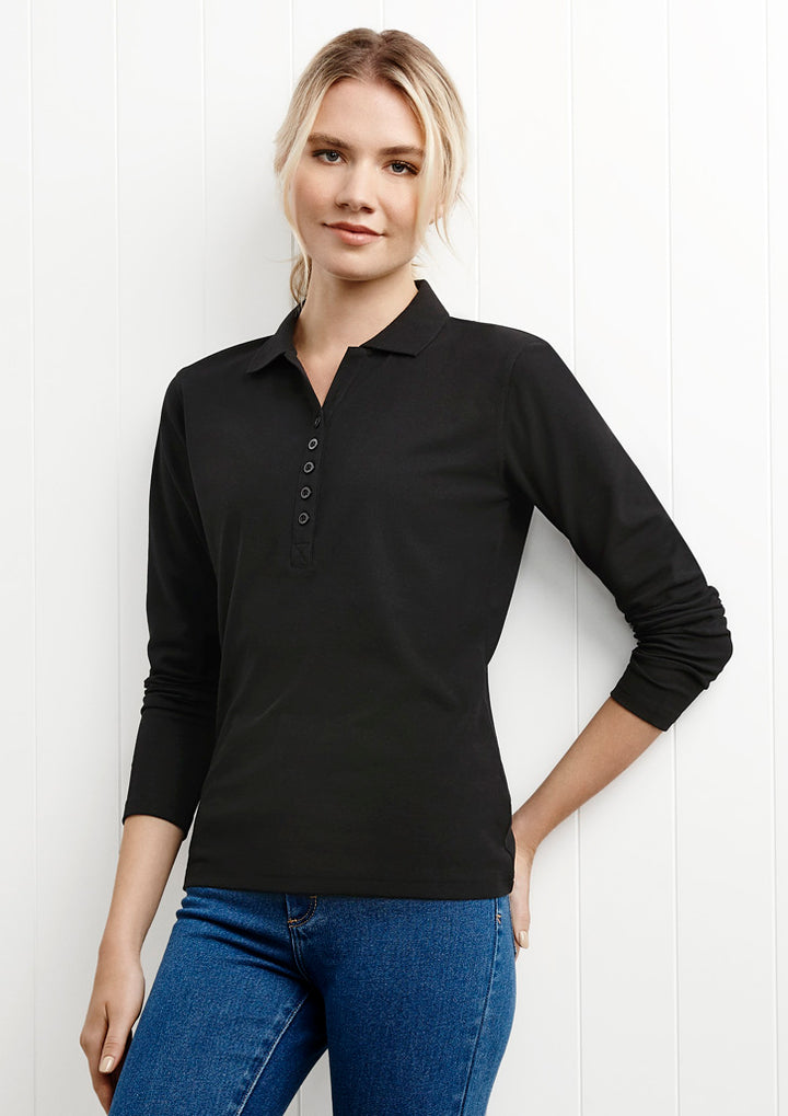 Women's Crew Long Sleeve Polo - P400LL