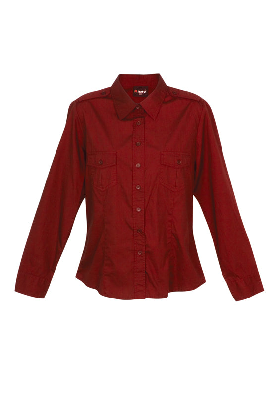 Ladies Military Long Sleeve Shirt - S002FL