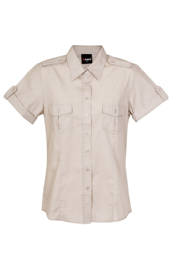 Ladies Military Short Sleeve Shirt - S002FS