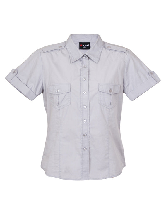 Ladies Military Short Sleeve Shirt - S002FS