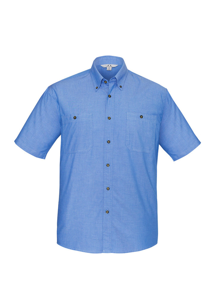 Men's Chambray Short Sleeve Shirt - SH113