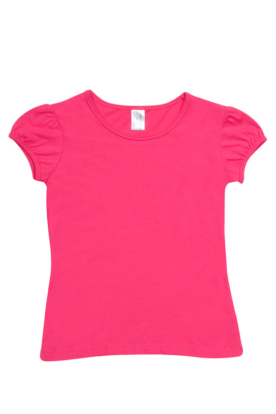 Girls Short Sleeve Puff Sleeve - T301GL