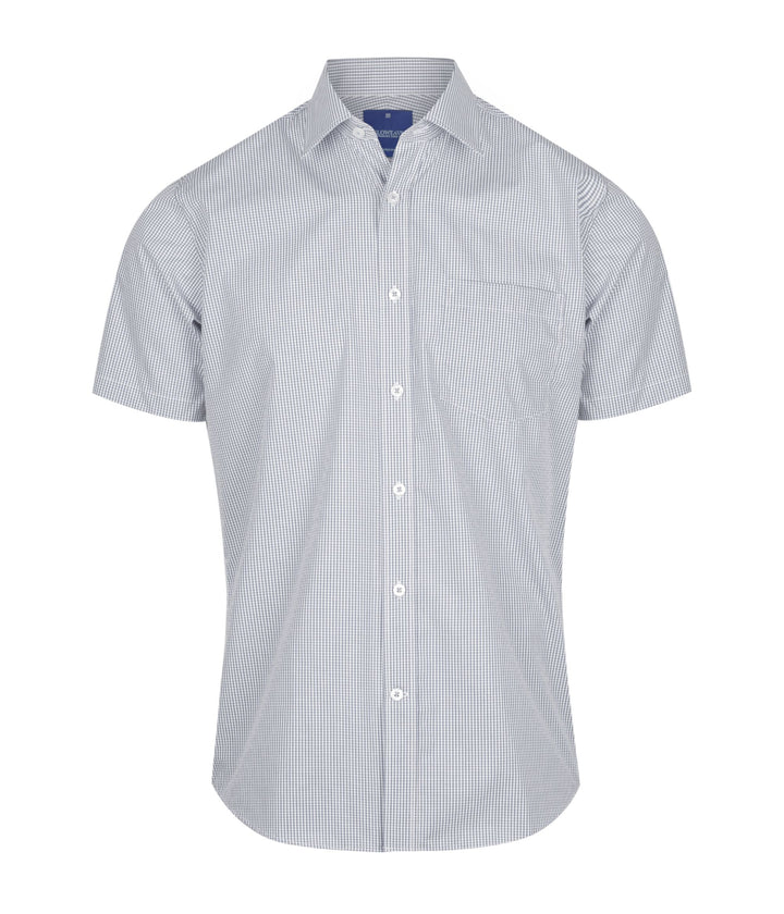Men's Gingham Short Sleeve Shirt - 1637S (4 colours)