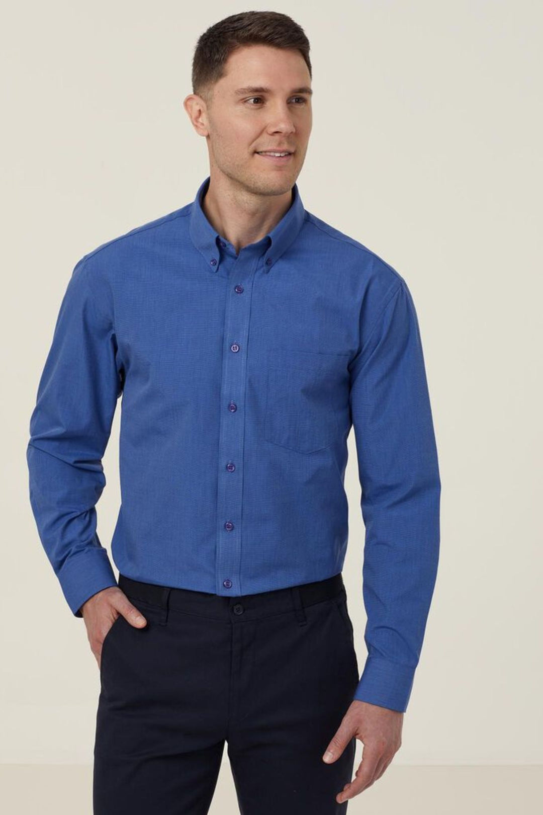 Men's End on End Long Sleeve Shirt - Y52167