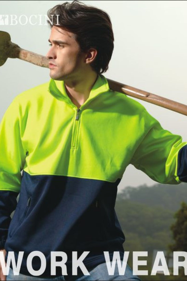 Hi Vis 1/2 Zip Safety Fleece SJ0411