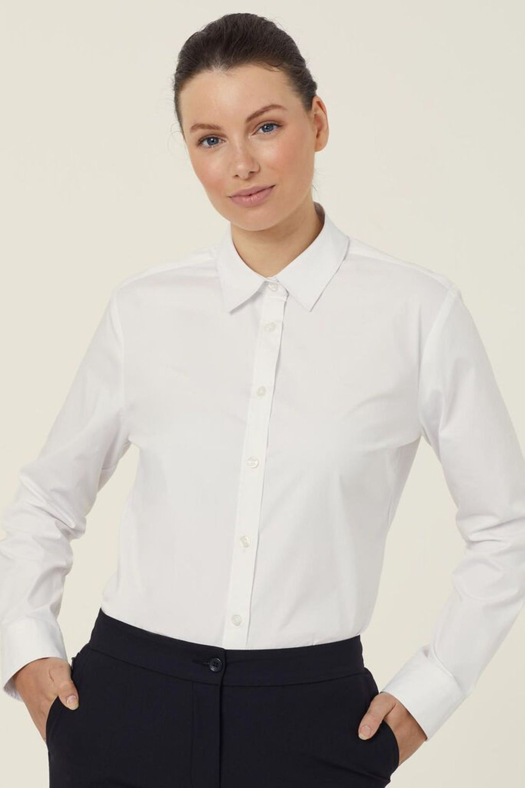 Ladies Avignon Stretch Poplin Long Sleeve Shirt - CATUKW