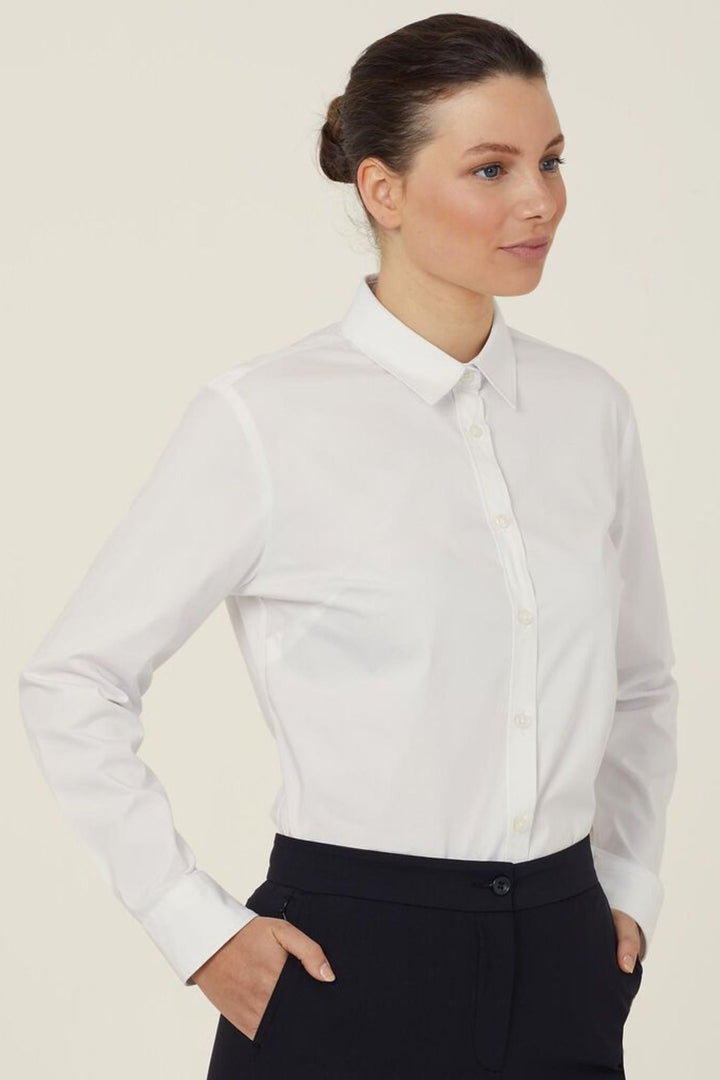 Ladies Avignon Stretch Poplin Long Sleeve Shirt - CATUKW