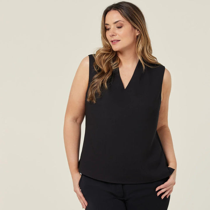 Satin Back Crepe Sleeveless Top - CATUQX