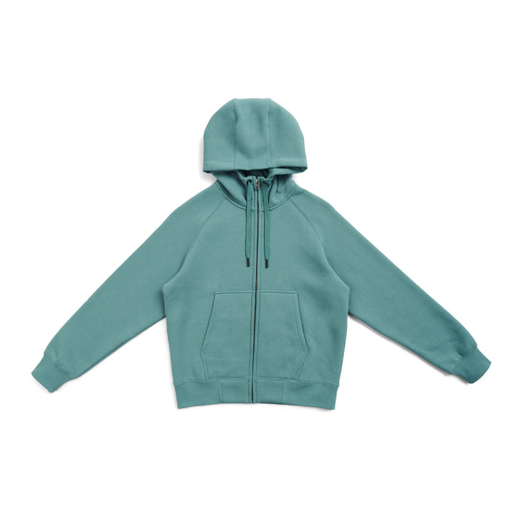 Ladies/Junior Cotton Care Kangaroo Pocket Zipper Hoodie - F370UN