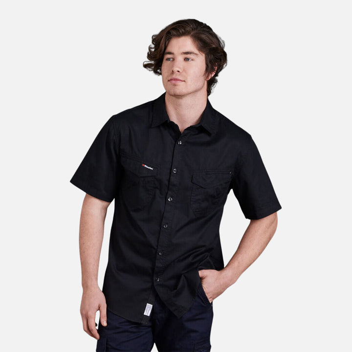 Tradies Lightweight Cotton Drill Short Sleeve Work Shirt - K14355