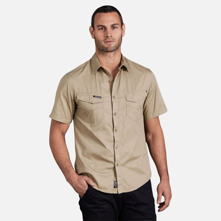 Tradies Lightweight Cotton Drill Short Sleeve Work Shirt - K14355