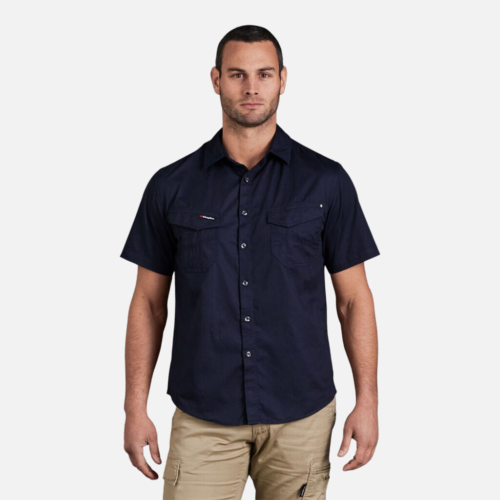 Tradies Lightweight Cotton Drill Short Sleeve Work Shirt - K14355