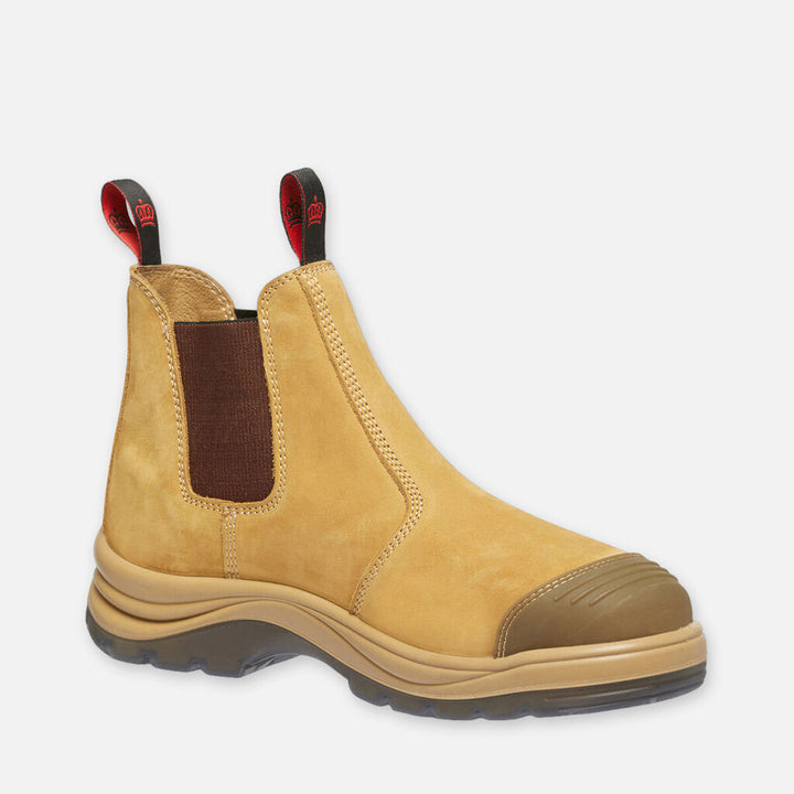 Tradie Gusset Steel Cap Safety Boots With Scuff Cap - K25200 (Wheat)