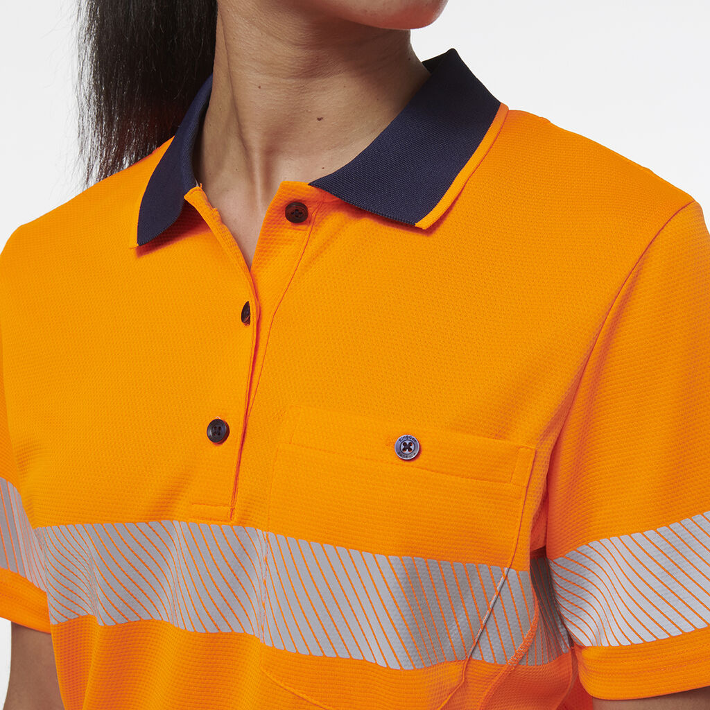 Womens Workcool Hyperfreeze Spliced Short Sleeve Polo With Segmented Tape - K44224