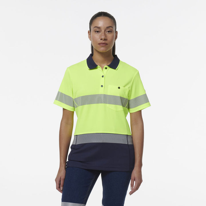 Womens Workcool Hyperfreeze Spliced Short Sleeve Polo With Segmented Tape - K44224