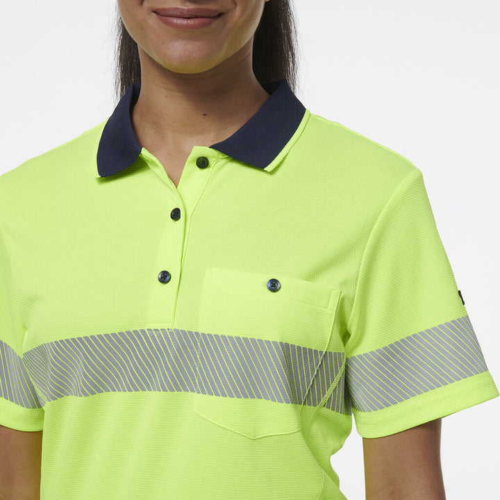 Womens Workcool Hyperfreeze Spliced Short Sleeve Polo With Segmented Tape - K44224