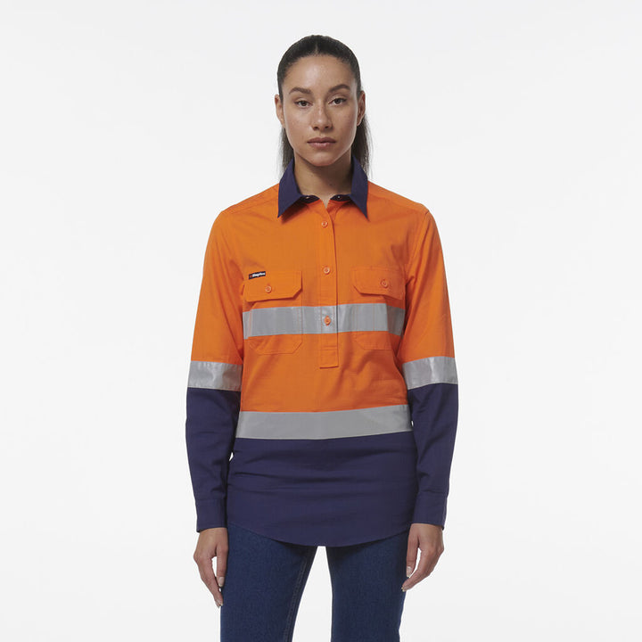 Womens Workcool Vented Closed Front Reflective Shirt - K44230